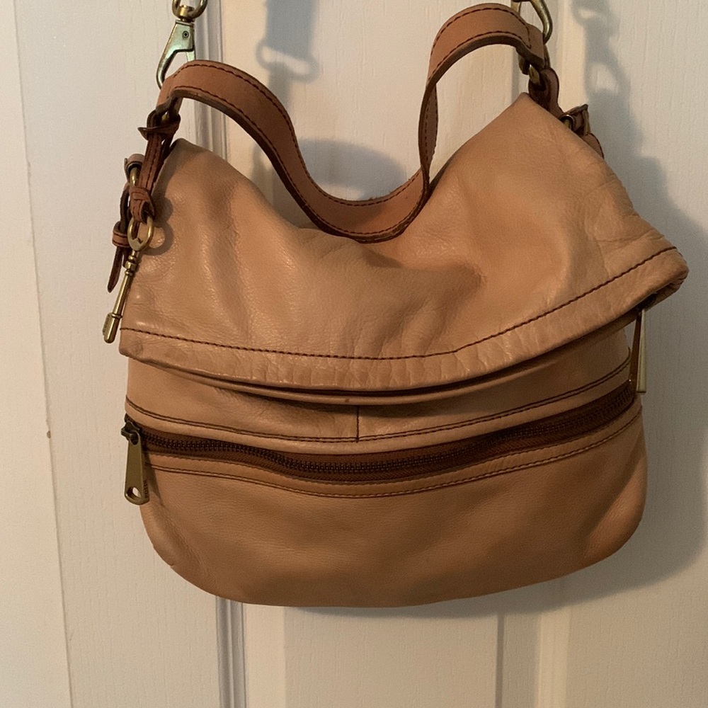 Fossil Large Crossbody Bag, Tan, Nice
